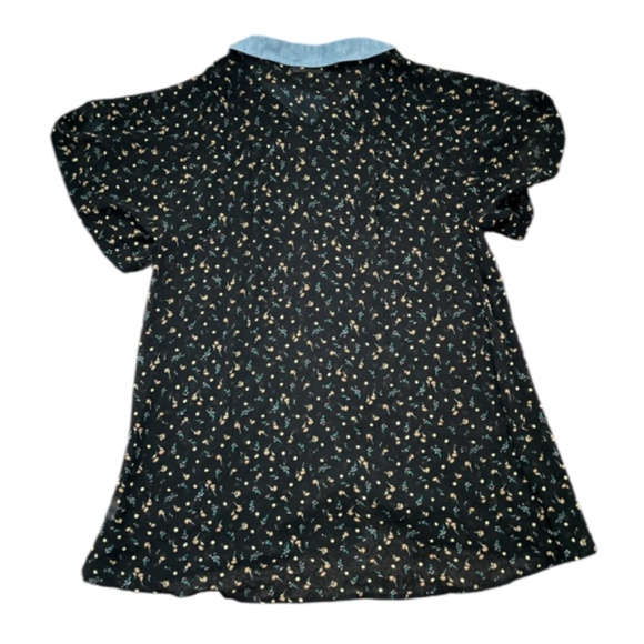 Lowry’s Farm Japanese Brand Black Floral Top Size Medium - Picture 3 of 9